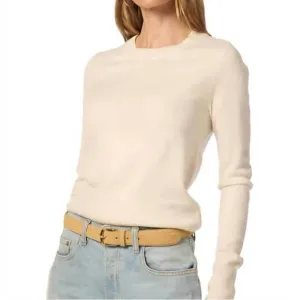 NEW SABLYN bev shrunken crewneck sweater in gardenia