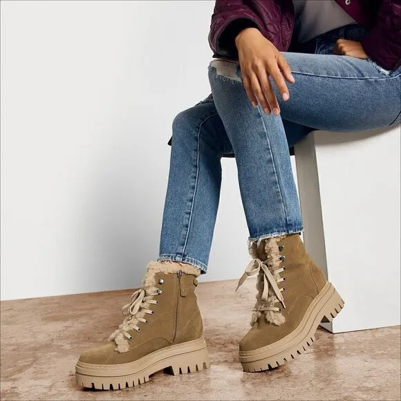 NEW Sam Edelman Women's Kyler 2 Lace Up Cold Weather Combat Boots Size 7.5
