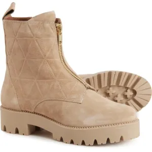 NEW SHOECOLATE Made in India Quilted Zip Boots - Suede For Women 463sn