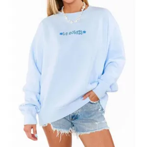NEW SHOW ME YOUR MUMU le soleil sweater in pastel blue