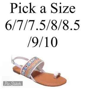 NEW! Sling Back Toe Ring Boho Flats