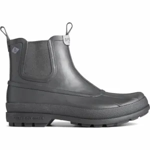 NEW SPERRY men's cold bay rubber chelsea boots in black