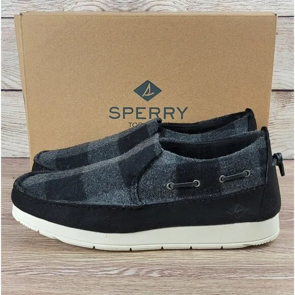 NEW Sperry Wool‎ Buffalo Plaid Loafers Men's Size 9 Slip On Comfort Moc Shoes