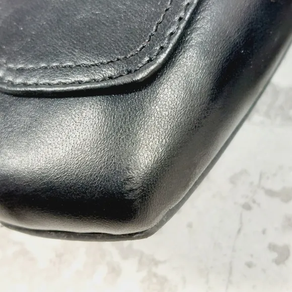 New Steve Madden Ryann Black Leather Square Toe Slip On Loafers i523