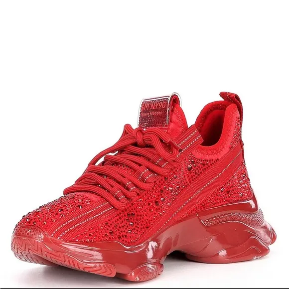 New Steve Madden Vibrant Rich Fashion Bling Diamond Sneakers