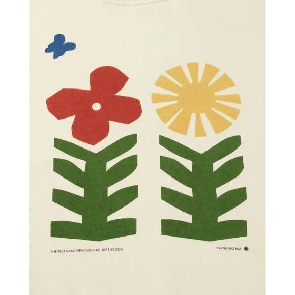 NEW THINKING MU metamorphosis crewneck sweatshirt in ivory