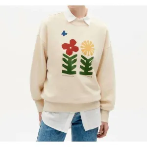 NEW THINKING MU metamorphosis crewneck sweatshirt in ivory