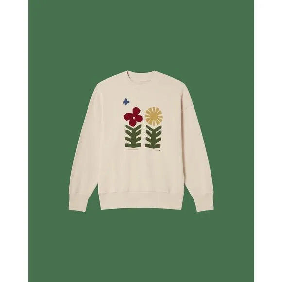NEW THINKING MU metamorphosis crewneck sweatshirt in ivory