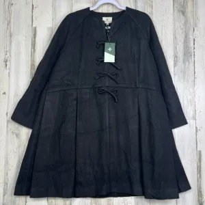 NEW! Tuckernuck Blair Bow Coat Dress In Black‎ Womens Plus Size 2XL w Pockets