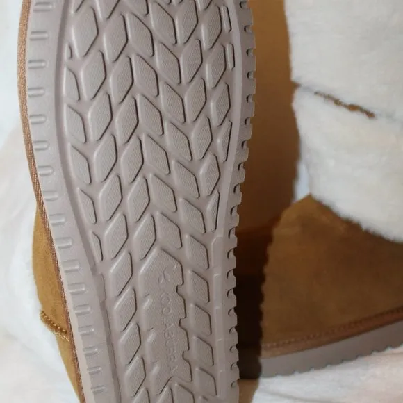NEW UGG KOOLABURRA WOMEN'S CLASSIC‎ SHORT FUR CUFF CHESTNUT SUEDE BOOTS