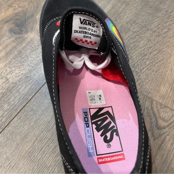 NEW Vans Authentic Pride Black/Rainbow Suede Canvas, M10/W11.5, LGBTQIA 