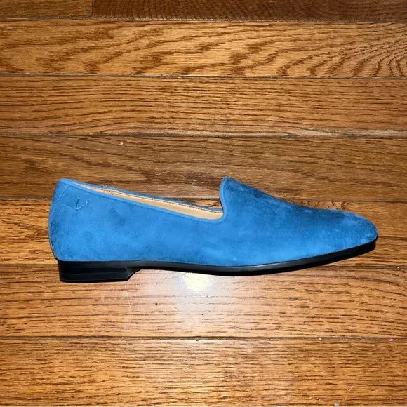 NEW Vionic Suede Willa Shimmer Comfort Loafers Dark Teal Women’s Size 5