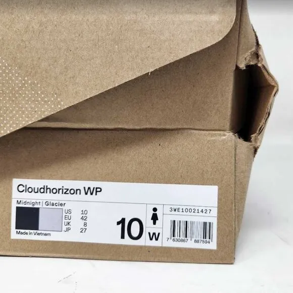 New women's 10 ON Cloudhorizon WP waterproof hiking shoes sneakers Midnight