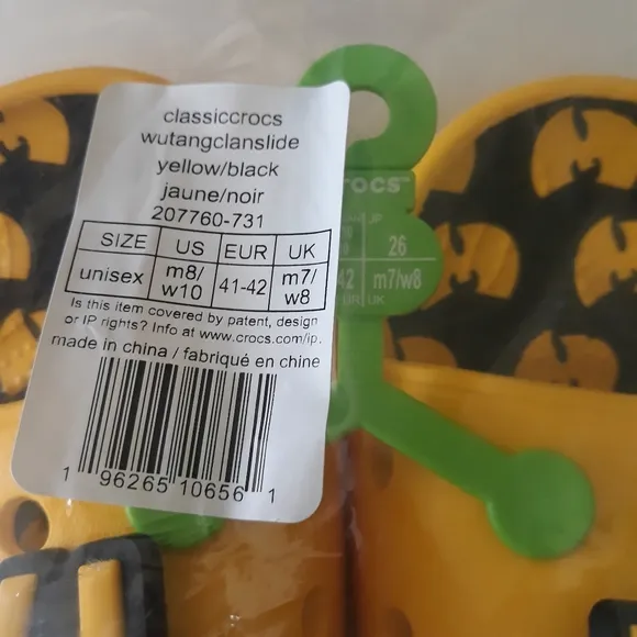 (New) Wu-Tang Clan Crocs Slides (W10/M8)