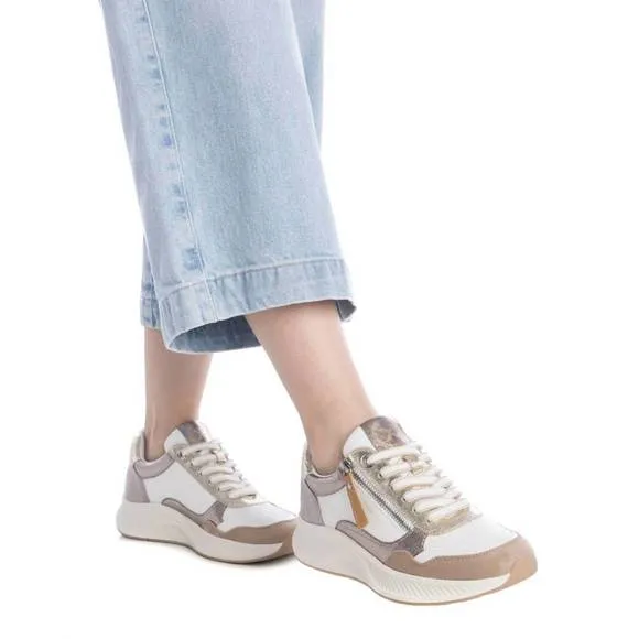 NEW XTI women's casual fashion sneakers in beige