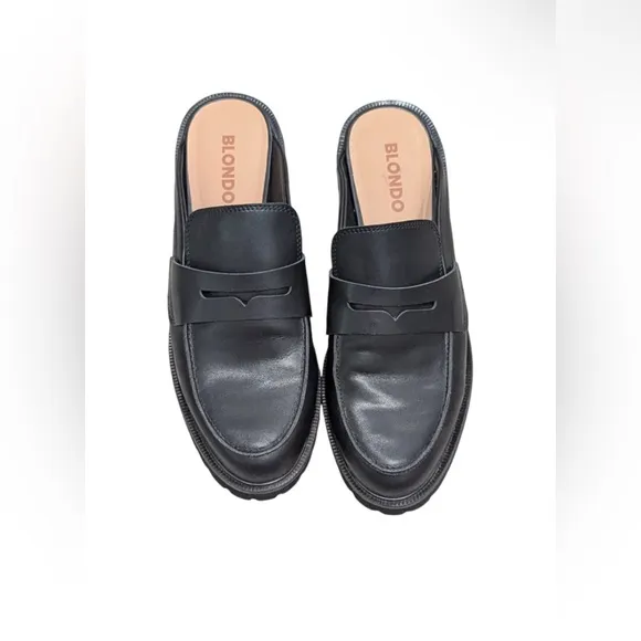 NIB Blondo  Black Leather Loafers