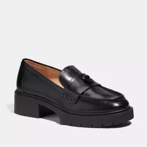 NIB Coach Women's Black Lug Sole Loafers