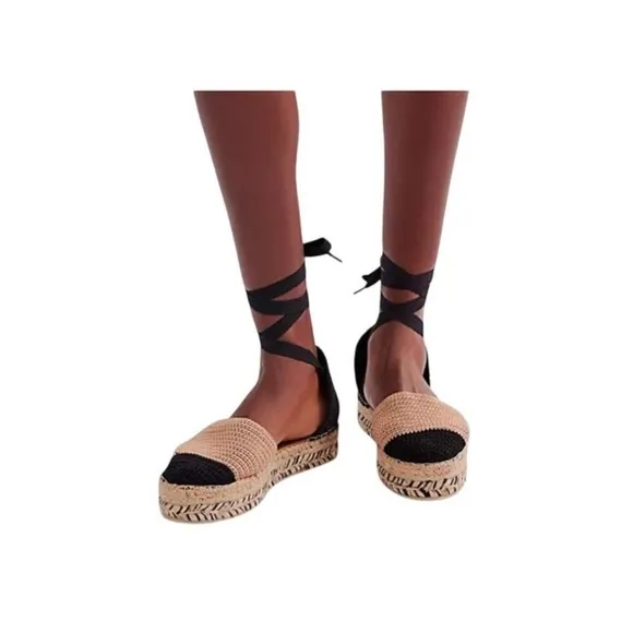 NIB Free People Island Time Wrap Espadrille