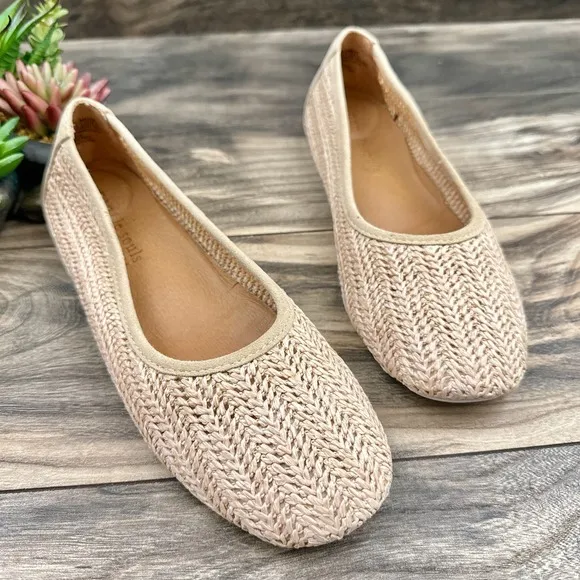NIB Gentle Souls by Kenneth Cole 8M Eugene Travel Ballet Flats Packable Woven