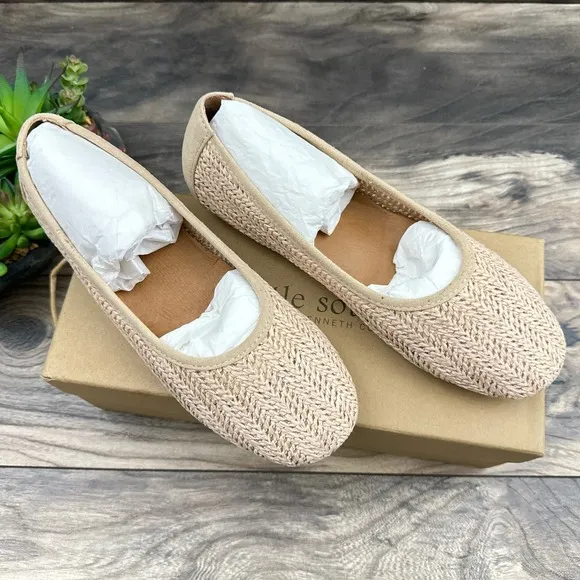 NIB Gentle Souls by Kenneth Cole 8M Eugene Travel Ballet Flats Packable Woven