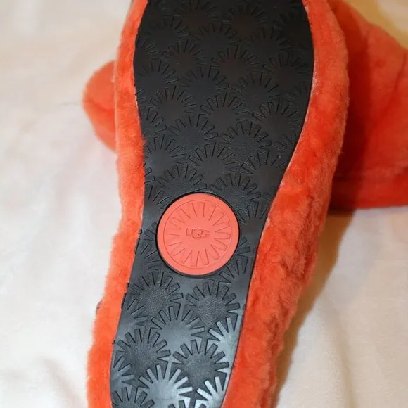 NIB‎ UGG FLUFF SHEARLING SLIDE SLIPPER SANDALS