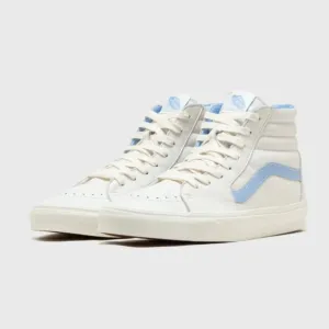 NIB - Vans Men's Sk8-Hi Vintage Leather, Blanc de Blanc/Blue - Size 9