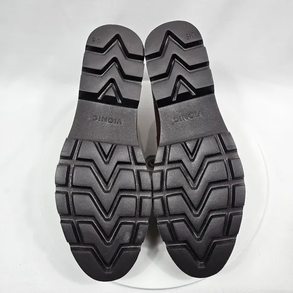 NIB Vionic Kensley Loafers Slip-On Leather Lug Sole Orthotic Brown Nappa 8.5