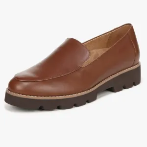 NIB Vionic Kensley Loafers Slip-On Leather Lug Sole Orthotic Brown Nappa 8.5