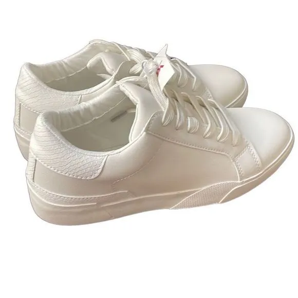 Nicole Miller White Leather Sneakers Size 8.5 NWT