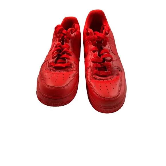 Nike Air Force 1 `07 LV8 Mens University Triple Red Size 9.5 Sneakers CW6999-600
