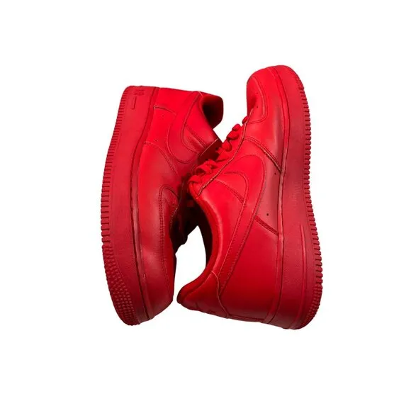 Nike Air Force 1 `07 LV8 Mens University Triple Red Size 9.5 Sneakers CW6999-600