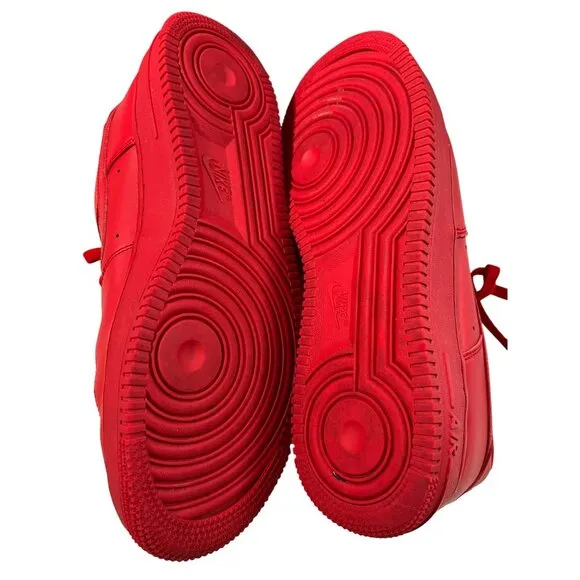 Nike Air Force 1 `07 LV8 Mens University Triple Red Size 9.5 Sneakers CW6999-600