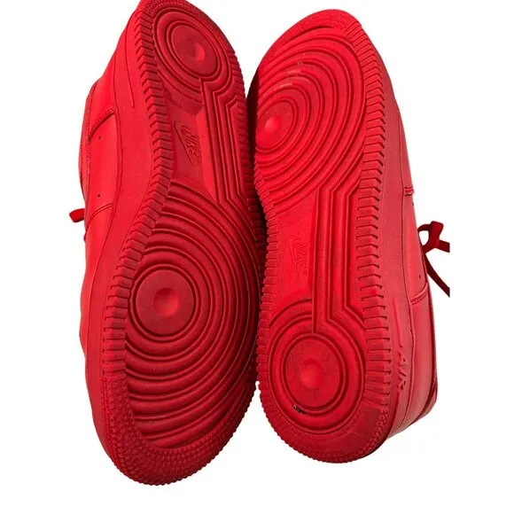 Nike Air Force 1 `07 LV8 Mens University Triple Red Size 9.5 Sneakers CW6999-600