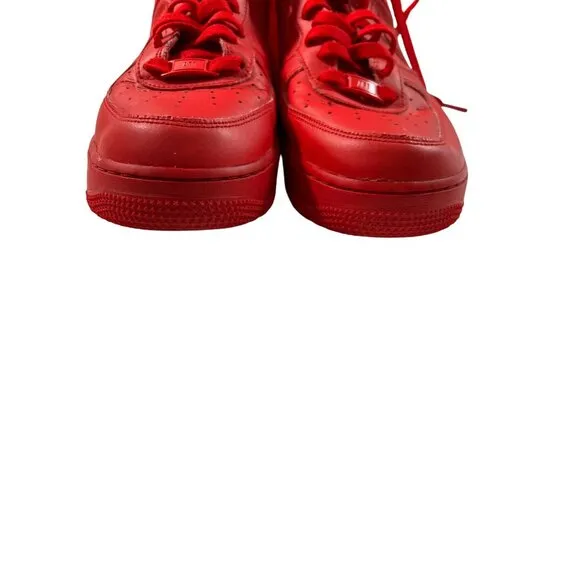 Nike Air Force 1 `07 LV8 Mens University Triple Red Size 9.5 Sneakers CW6999-600