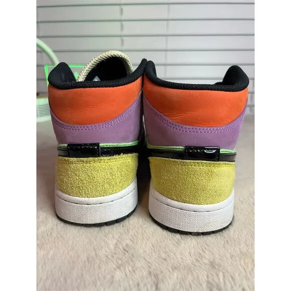 Nike Air Jordan 1 Mid SE Women's Multicolor Sneakers Size 9