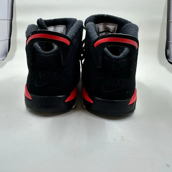 Nike Air Jordan 6 Retro Toddler 8C Black Infrared OG Style Sneaker Unisex