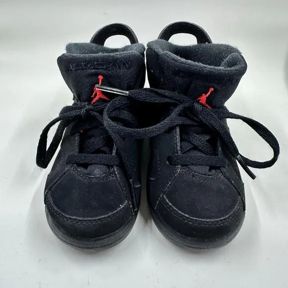 Nike Air Jordan 6 Retro Toddler 8C Black Infrared OG Style Sneaker Unisex