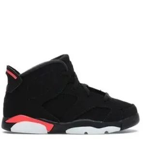 Nike Air Jordan 6 Retro Toddler 8C Black Infrared OG Style Sneaker Unisex