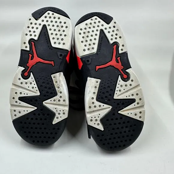 Nike Air Jordan 6 Retro Toddler 8C Black Infrared OG Style Sneaker Unisex