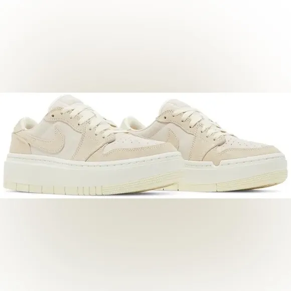 Nike Air Jordan Retro 1 Elevate Low Women Platform Sneaker Coconut Milk