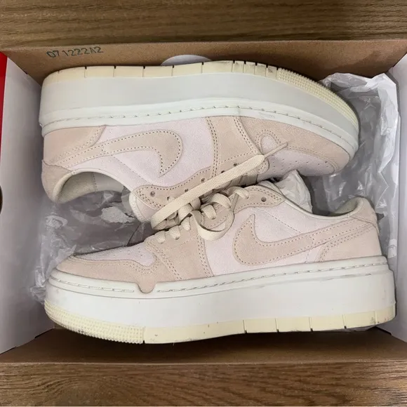 Nike Air Jordan Retro 1 Elevate Low Women Platform Sneaker Coconut Milk