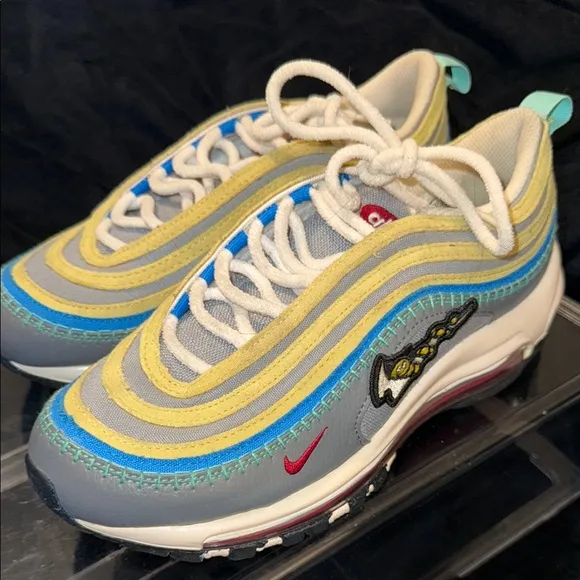 Nike Air Max 97 Blue Yellow Sneakers with Iconic Design