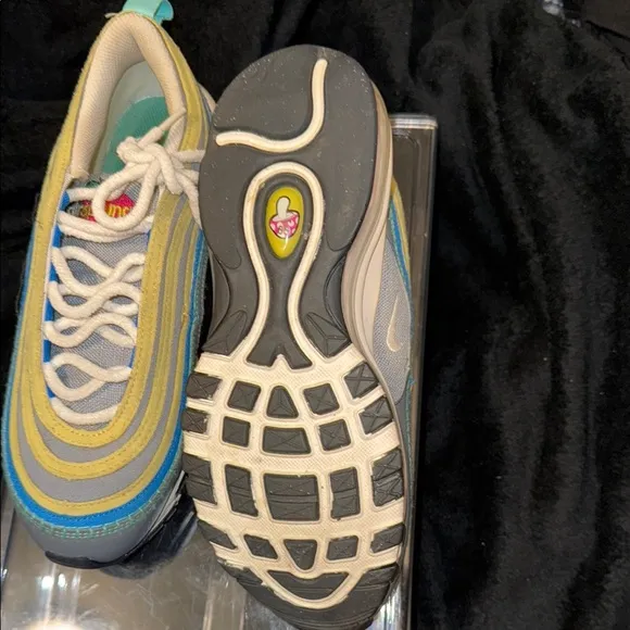 Nike Air Max 97 Blue Yellow Sneakers with Iconic Design