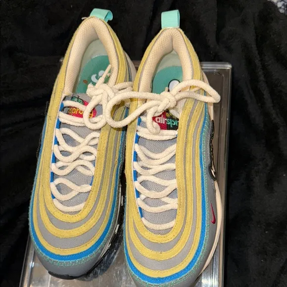 Nike Air Max 97 Blue Yellow Sneakers with Iconic Design