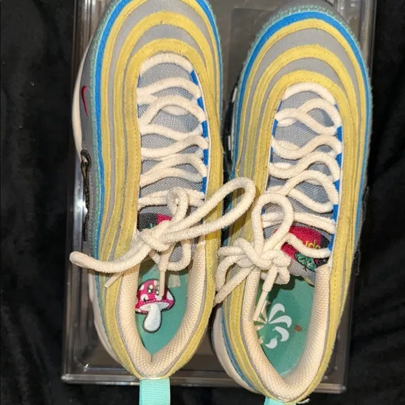 Nike Air Max 97 Blue Yellow Sneakers with Iconic Design