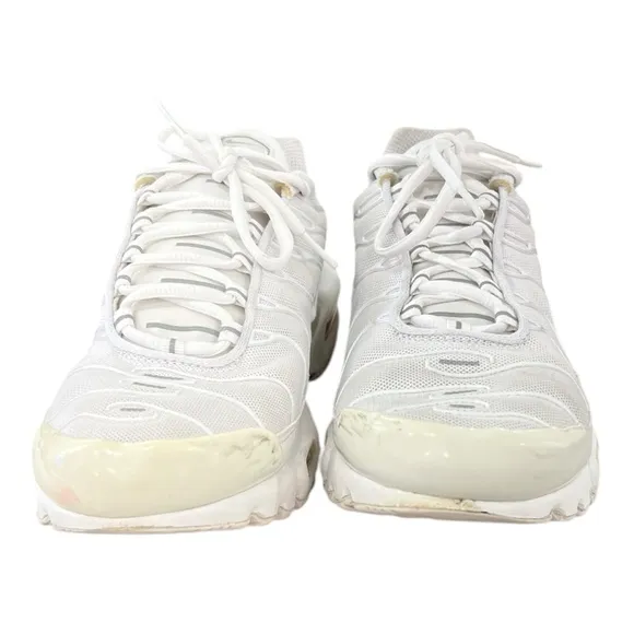Nike Air Max Plus Tn Women’s Triple White Sneakers Size 10 2021