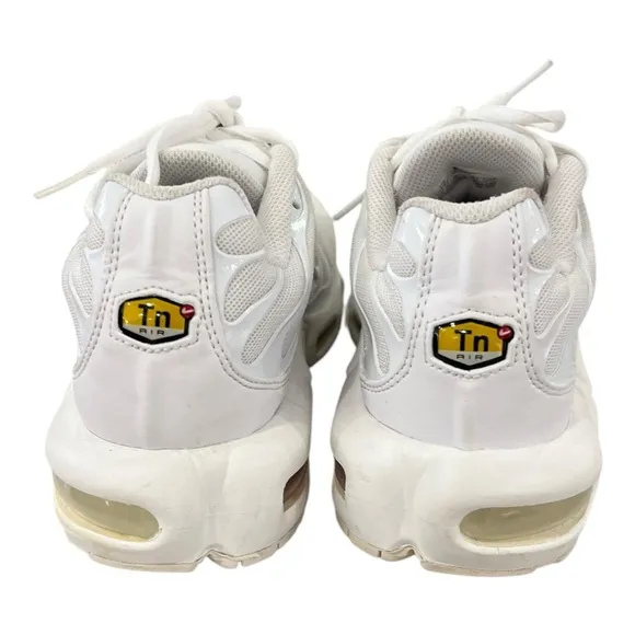 Nike Air Max Plus Tn Women’s Triple White Sneakers Size 10 2021