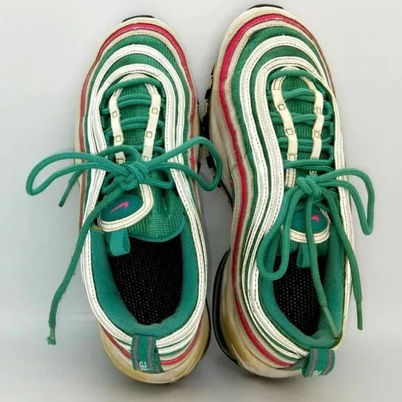 Nike Air Max 97 Beach Unisex Pre-owned White/Green/Pink Fashion Sneakers