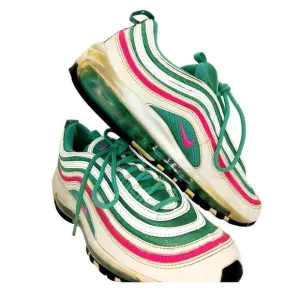Nike Air Max 97 Beach Unisex Pre-owned White/Green/Pink Fashion Sneakers