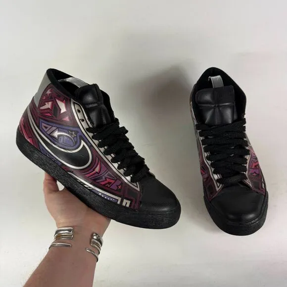 Nike Blazer Hi Athletic Running Sneakers Men's 9 Cherrywood llustrated High Top